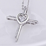 Natural Stone Topaz Cross Necklaces&amp;Pendants 925 Sterling Silver Jewelry Collane Con Pendenti Wholesale Price