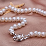 Natural Freshwater Pearl Necklace Bracelet Stud Earrings For women Wedding Accessories Heart  Real Pearl Jewelry Sets