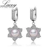 Natural big pearl earrings jewelry 925 Sterling silver pearl stud earrings earrings for women real pearl earring for mother gift