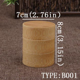 Natural Bamboo Tea Box Tea Canister Kitchen Storage Jars Column Fahion Bottles Chests Cultural Spice Box Storage Box Tea Caddy