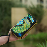 National Trend Embroidered Women Wallets Long Handmade Embroidery Floral Canvas Double Zipper Coin Purse Credit Card Holder