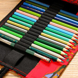 National Embroidery Pencils Pouch Bag 36/48/72 Holes Roll Brush Case cartucheras para lapices Gift Bag Art Supplies