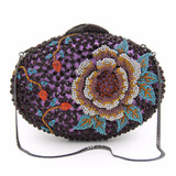 NATASSIE Women Crystal Clutches Bags Ladies Evening Bag Female Red Purple Party Clutch Wedding Purse