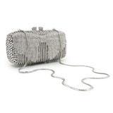 Natassie Brand Women Luxury Crystal evening Bag Bow Knot Style Wedding Clutches With Metal Shoulder Chain