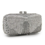 Natassie Brand Women Luxury Crystal evening Bag Bow Knot Style Wedding Clutches With Metal Shoulder Chain