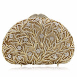 NATASSIE New Women Purse Shaped Luxury Crystal Evening Wedding Bags Party Clutch Bag Diamonds Orange Gold Silver