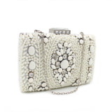 NATASSIE Fashion Pearl Beaded Evening Clutches Purses Designer Wedding Bags High Quality Dinner Party Bag With Chain