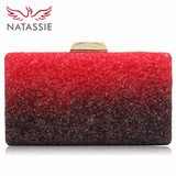 Natassie 2017 New Women Evening Bag Fashion Fade Color Clutches Dancing Party Bag Dinner Purse High Quality