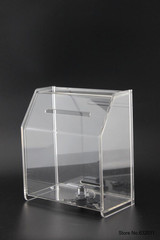 Name card ticket message collection Box Acrylic display rack voting Advice box with lock exhibition collection name card