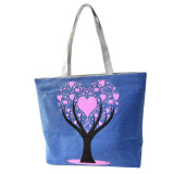 Naivety Women Handbag New Fashion Cute Heart Printing Canvas Shoulder Bag Lady Casual Tote JUL13 drop shipping