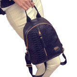 Naivety New Women PU Leather Backpack Travel Shoulder Bag Serpentine Pattern Purse Mochila 10S61102 drop shipping