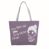 Naivety Women Bag New Fashion Cute Cartoon Printing Casual Canvas Tote Lady Shoulder Handbag JUL13 drop shipping