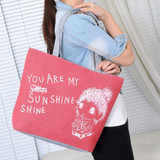 Naivety Women Bag New Fashion Cute Cartoon Printing Casual Canvas Tote Lady Shoulder Handbag JUL13 drop shipping