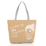 Naivety Women Bag New Fashion Cute Cartoon Printing Casual Canvas Tote Lady Shoulder Handbag JUL13 drop shipping