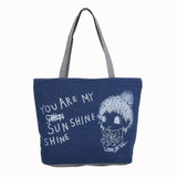 Naivety Women Bag New Fashion Cute Cartoon Printing Casual Canvas Tote Lady Shoulder Handbag JUL13 drop shipping