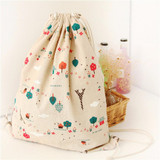 Naivety New Women Backpack Retro Printing Drawstring Bags Fashion Shopping Tote Bag S6095 drop shipping