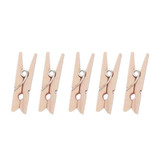 NAI YUE 2017 Fashion 50x25MM Mini Natural Wooden Clothes Pin Photo Paper Peg Clothespin Craft Clips