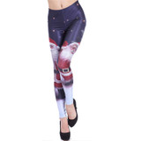 NADANBAO Sale Fashion Leggins Santa Claus Elastic Legins Printed Women Leggings women pant