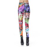 NADANBAO New style leggins  Fashion Colorful Comic Doodles Printed Leggins  Female  Women Leggings women pant