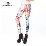 NADANBAO New style leggins  Fashion Colorful Comic Doodles Printed Leggins  Female  Women Leggings women pant