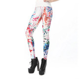 NADANBAO New Design Leggins Fashion Elastic Graffiti Spray Digital Leggins Printed Women Leggings Women Pants