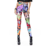 NADANBAO New Design Leggins Fashion Elastic Graffiti Spray Digital Leggins Printed Women Leggings Women Pants