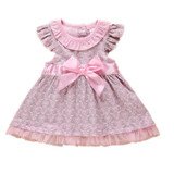 Princess Baby Girls Dress Floral Summer Girl Dresses Top Quality 100%Cotton Bow Infant Dress for Kids Clothing