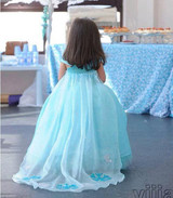 Princess Anna Elsa Dress Cosplay Costume Custom Kids Princess Dress Sequined Cotton Costume Baby Girls Dress Vestidos Children