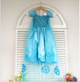 Princess Anna Elsa Dress Cosplay Costume Custom Kids Princess Dress Sequined Cotton Costume Baby Girls Dress Vestidos Children