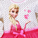 Princess Anna Elsa Dress Cosplay Costume Custom Kids Princess Dress Sequined Cotton Costume Baby Girls Dress Vestidos Children