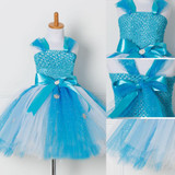 Princess Anna Elsa Dress Tulle Tutu Dress Snow Queen Christmas Halloween Cosplay Costume Birthday Party Vestidos Children Dress