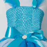 Princess Anna Elsa Dress Tulle Tutu Dress Snow Queen Christmas Halloween Cosplay Costume Birthday Party Vestidos Children Dress