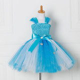 Princess Anna Elsa Dress Tulle Tutu Dress Snow Queen Christmas Halloween Cosplay Costume Birthday Party Vestidos Children Dress