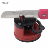PREUP 2 Colors Knife Sharpener Scissors Grinder Secure Suction Chef Pad Kitchen Sharpening Tool Plastic Sharpener for Knives