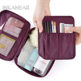 Portable Waterproof Folding Hanging Traveling Toiletry Storage Bag Cosmetic Container Carry Makeup Organizer For Bathroom