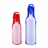 Portable Water Bottle Feeder With Bowl 250ml 500ml Plastic Dog Water Bottle Pets Outdoor Travel Pet Drinking Water Feeder Bowl
