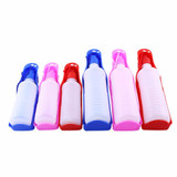 Portable Water Bottle Feeder With Bowl 250ml 500ml Plastic Dog Water Bottle Pets Outdoor Travel Pet Drinking Water Feeder Bowl