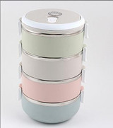 Portable Stainless Steel Japanese Bento Box Gradient Color Thermal For Food With Containers Lunch Boxs For Kids Picnic