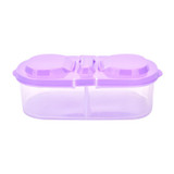 Portable New Plastic Food Storage Box 2 Lattices Sealed Crisper Grains Tank Storage Kitchen Sorting Food Storage Box Container