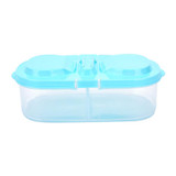 Portable New Plastic Food Storage Box 2 Lattices Sealed Crisper Grains Tank Storage Kitchen Sorting Food Storage Box Container