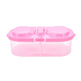 Portable New Plastic Food Storage Box 2 Lattices Sealed Crisper Grains Tank Storage Kitchen Sorting Food Storage Box Container