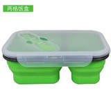 Portable lunch boxs Silicon Collapsible microwave Lunchbox bento lunch boxs folding lunchbox set food container