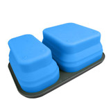 Portable lunch boxs Silicon Collapsible microwave Lunchbox bento lunch boxs folding lunchbox set food container