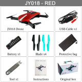 Portable JY018 Foldable Mini Selfie Drone Pocket Folding Quadcopter Altitude Hold Headless WIFI FPV Camera RC Helicopter VS H31