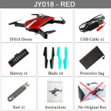 Portable JY018 Foldable Mini Selfie Drone Pocket Folding Quadcopter Altitude Hold Headless WIFI FPV Camera RC Helicopter VS H31