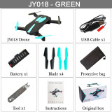 Portable JY018 Foldable Mini Selfie Drone Pocket Folding Quadcopter Altitude Hold Headless WIFI FPV Camera RC Helicopter VS H31