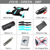 Portable JY018 Foldable Mini Selfie Drone Pocket Folding Quadcopter Altitude Hold Headless WIFI FPV Camera RC Helicopter VS H31