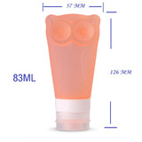 Portable Empty Cosmetics Container Sub Bottle Owl Push Refillable Silicone Bottle Shampoo Shower Outdoor Gel Lotion Sub-bottling