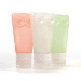 Portable Empty Cosmetics Container Sub Bottle Owl Push Refillable Silicone Bottle Shampoo Shower Outdoor Gel Lotion Sub-bottling