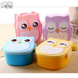 Portable Cartoon Owl Lunch Boxs Food Fruit Storage Container Bento Box Safe Food Picnic Container Hot Lunchbox Children Gift